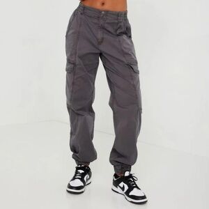 Garage Brianna Bubble Pant Size Small Gray Jogger Cargo